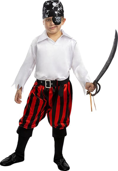 FUNIDELIA Piraten Kostuum voor jongens - Maat: 107 - 113 cm