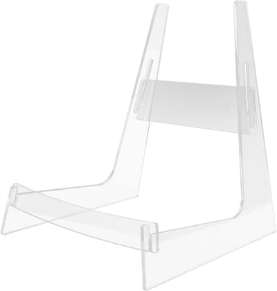 Transparent Acrylic Guitar Stand with Non-slip Collapsible Floor Holder for Ukulele Bass Guitar Acoustic Electric Instruments Stable Display Rack for Musicians