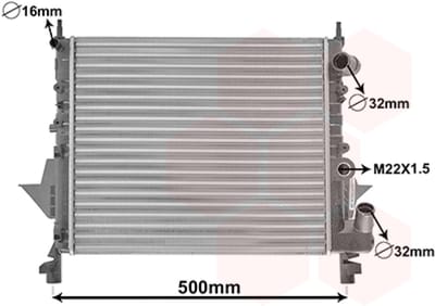 Van Wezel - RADIATOR VOOR RENAULT TWINGO 1993-1998 7701036152