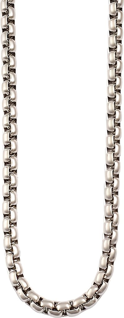 Ketting Heren Zilver – Mauro Vinci® Dikke Schakelketting Heren Stainless Steel – Zilverkleurige Halsketting Zonder Hanger – Stalen Heren Ketting 5 mm – 50 cm – Stoere Ketting Man – Luxe Cadeau voor Man
