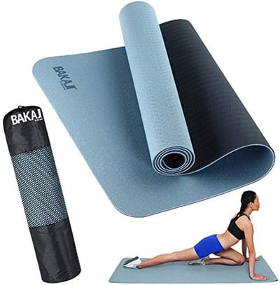 Milieuvriendelijke Yogamat - Antislip, Dubbellaags, Ideaal voor Fitness en Aerobic, 180 x 61 cm