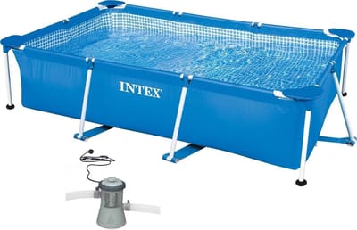Intex Zwembad Frame Pool 260x160 - Rechthoekig zwembad met filterpomp