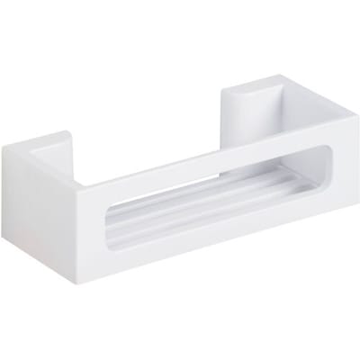 WENKO Turbo-Loc Bralia Wandrek wit mat 30x9cm - Doucherek - Douchemand - Bevestigen zonder boren - Zelfklevend