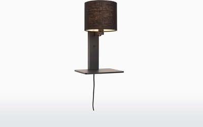 GOOD&MOJO Wandlamp Andes - Bamboe Zwart/Zwart - 19x24x36cm - Binnen Scandinavisch,Bohemian