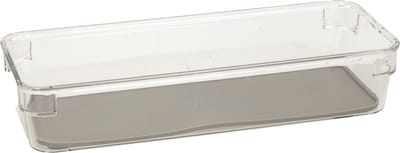 5Five Keuken lade organizer bakje - Set van 2x stuks - 1-vaks - Tidy Smart serie - kunststof - 9 x 23 x 4,5 cm