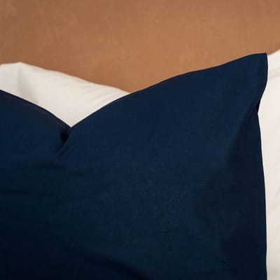 Kayori Kai Kussensloop - 60x70cm Set van 2 - 100% Katoen - Zacht - Navy