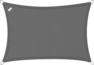 Buitenkado schaduwdoek rechthoek 2x3 m - HDPE/RVS - antraciet