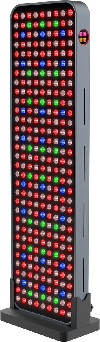 Lifelab Professional 1440 watt Roodlichttherapie Lamp – LED Lichttherapie met 7 Golflengten (Rood, Blauw, Groen & nabij Infrarood NIR) – Pulsefunctie – Voor Huid, Acne, Collageen, Spierherstel, Gewrichten & Pijnverlichting – 4 Instelbare Kanalen