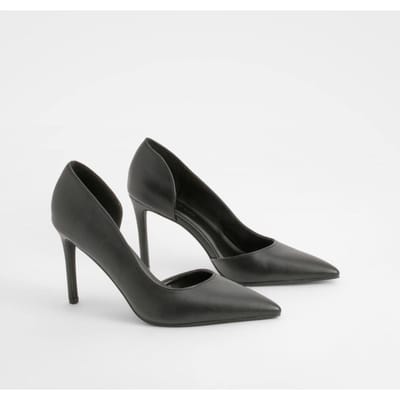 boohoo Dames Cut Out Basic Middenhoge Court | Zwart | Maat: 36