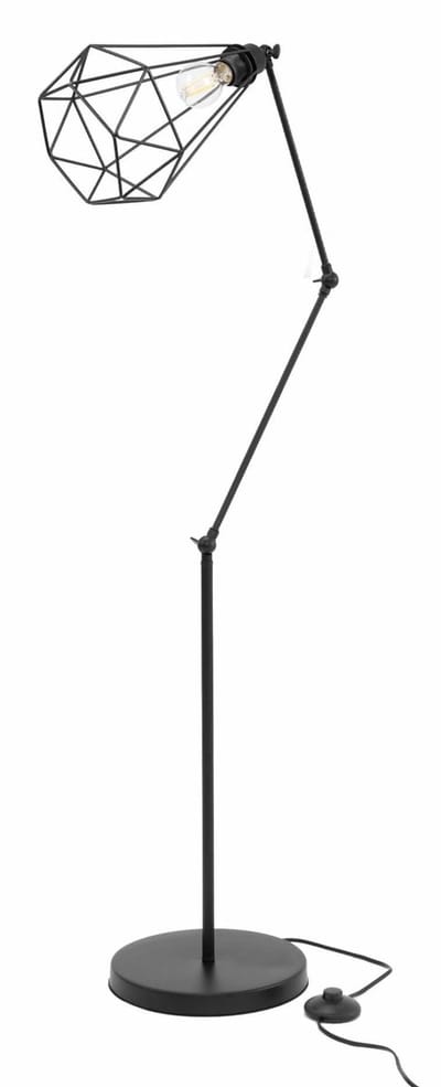 TooLight Moderne vloerlamp - geometrisch design - 173 cm - zwart - energiezuinig