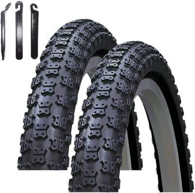 Fietsbanden Set - Banden en Lichters - Mountainbike Onderhoud - Inclusief Bandenlichters - 20 x 2.125