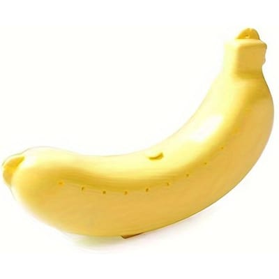 1 st Schattige Banaan Beschermer Container - Duurzame Plastic Voedsel Bewaarkoffer met Klikdeksel | Draagbare Reiskoffer voor Buiten beige