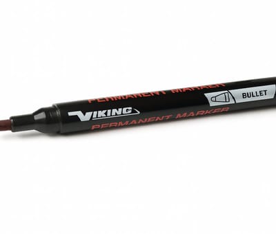 Viking Permanente Markers Rood – Set van 12 | Ronde Punt 1-3mm | Watervast & Sneldrogend