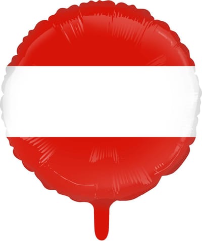 Folieballon Oostenrijk 18" 45cm - Feest Feestje Landen Helium Folie Ballon