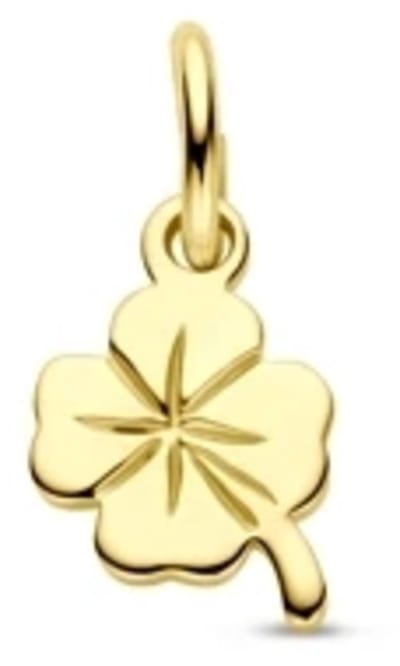 9K Geelgouden 9k hanger klavertje 7,5 mm - 8000282