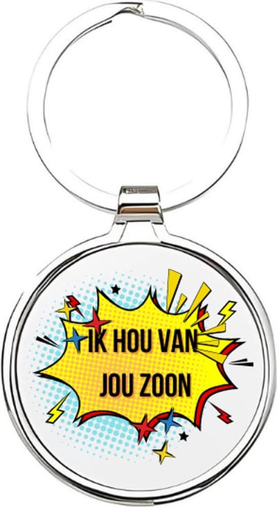 Akyol - Ik hou van jou zoon Sleutelhanger - zoon - De leukste zoon - Zoon sleutelhanger - kind sleutelhanger - Sleutelhanger zoon - Familie sleutelhanger - cadeautje - Zoon cadeau - boy - de liefste zoon - 4 x 7,5 CM