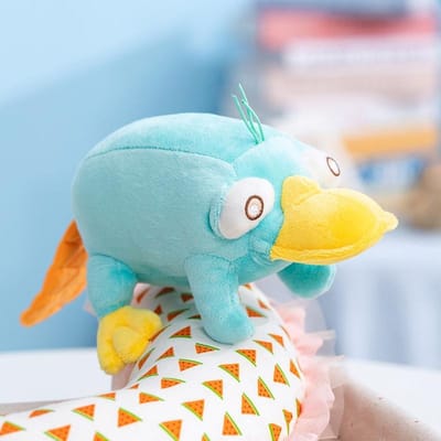 Kawaii Vliegende Vis Knuffel Anime Gesimuleerd Blauwe Perry De Vliegende Vis Peluche Knuffel Knuffel Knuffeldieren Zacht Pluche Kinder Cadeau 25-29cm blue
