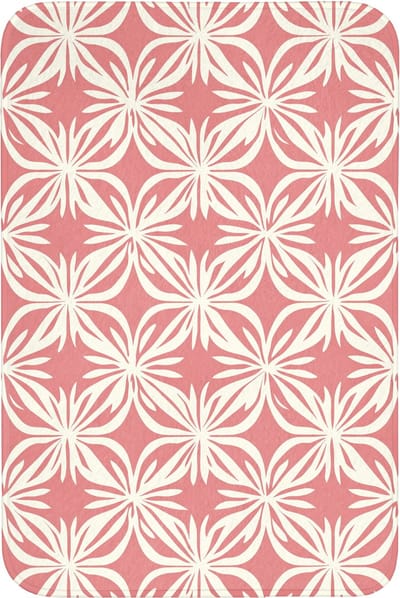 Badmat 60x90 cm - Antislip - Roze - Bloemenmotief - Wit - Modern - Badmatten voor badkamer - Badkamermat - Douchemat - Badkamer mat