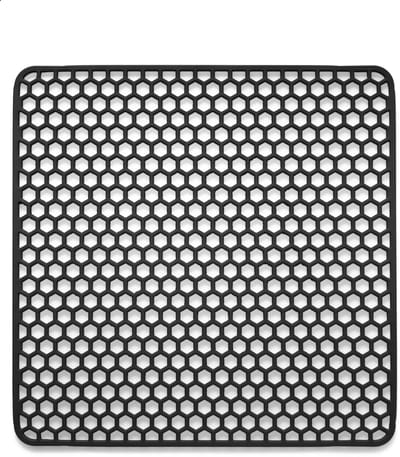 Bodo® Gootsteenmat - Vierkant - Onderzetter - Zwart - 34.5 x 34.5 cm