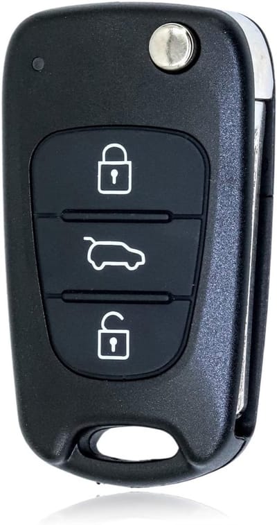 Flip Key Remote Control Sleutelhanger met 3 Knoppen voor Hyundai en Kia Modellen zoals i20, i30, Ceed en Sportage
