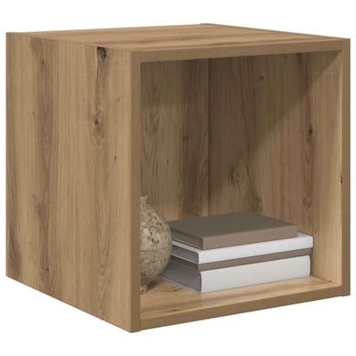 vidaXL - Wandkast - Muurmontage - Artisan - Eiken - 37 - x - 37 - x - 37 - cm - Bewerkt - hout