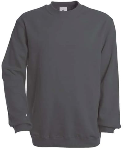 B&C Crew Neck Sweatshirt Set In CGSET - Steel Grey - M