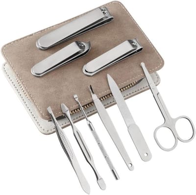 Nagelset Manicure Kit - Grooming Set - Persoonlijke Verzorging - 9 Delige Set - 137 x 92 mm - Zilver