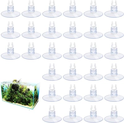 30 Stuks Transparante Zuignappen voor Aquarium – Universele Houder voor Lucht- en Filterbuizen, Ideaal voor Aquariumsystemen en Accessoires