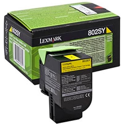 Lexmark 80C2SY0 nr. 802SY toner cartridge geel (origineel)
