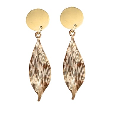 Clip oorbellen -goudkleurig -blad- geen gaatje- Charme Bijoux