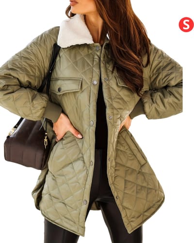 Livano Winterjas - Parka Dames Winterjas - Winter - Volwassen - Stijlvol - Leger Groen - Maat S