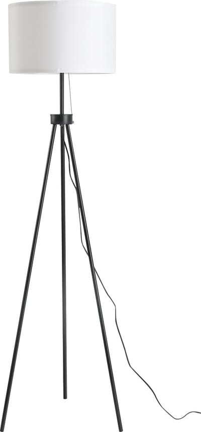 HOMCOM Staande lamp vloerlamp vloerlamp E27 staal 37 x 37 x 152 cm (zwart + wit) B31-187V90