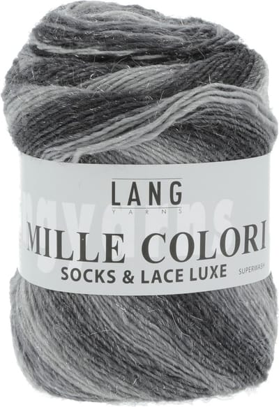 Lang Yarns Mille Colori Socks & Lace Luxe - 03 graniet - Wol Garen