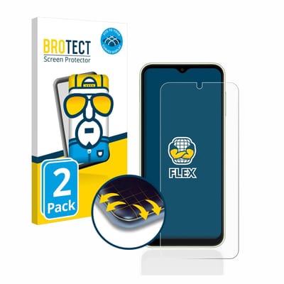 BROTECT - Screenprotector voor Samsung Galaxy A14 4G - Folie Beschermfolie transparant volledig dekking - 2 Stuks