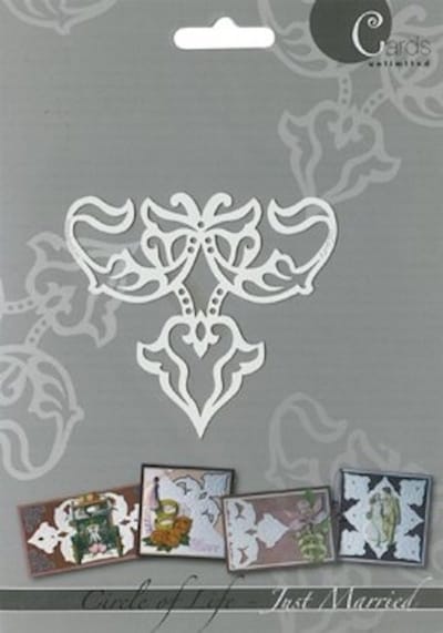 Embossingmal - Just married - witte stevige mal van Avec Cards