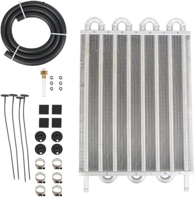 Olie Koeler - Transmissie Radiator - Motor Koeling - Verbetert Koeling - 8 Rijen - Zilver