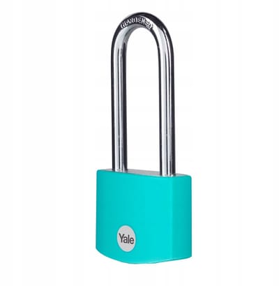 Yale Aluminium Hangslot Turquoise 38mm - Veiligheid voor Dagelijks Gebruik