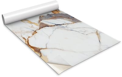 Wallfluent Meubelfolie - Licht marmerpatroon Meubelsticker - 100 cm x 50 cm - Grijs Meubelfolie - Plakfolie Meubels - Kastdeuren Folie - Decoratieve Folie - Folie Voor Meubels - Meubelvernieuwing Zonder Schilderen