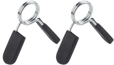 Dailygoods- Veersloten Hoogwaardige Klemmen - 2 Stuks - 25 mm Diameter - Massief Staal/Rubber - Bevestigingsmiddelen voor Halterstangen - Comfortabele Handgreep - Halterclips