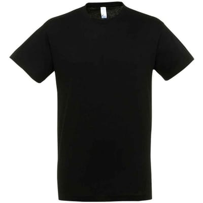 SOLS Unisex Regent T-shirt voor volwassenen (Diep zwart)