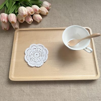 Dailygoods- Onderzetters Handgemaakt - 12 Stuks - Ronde Katoenen Onderzetters - Duurzaam - Wasbaar - Geschikt voor Bruiloften/Feestjes - Placemats