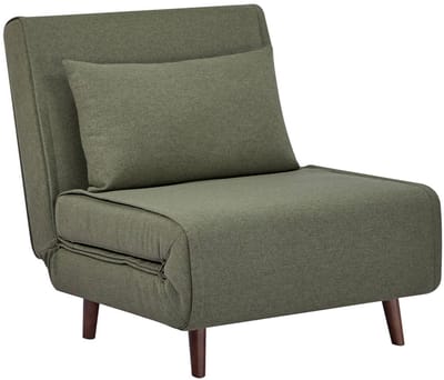 sweeek - Omvormbare fauteuil stof houten frame 1 zitplaats