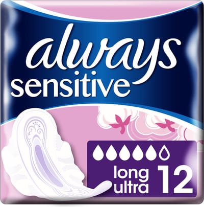 Sensitive maandverband ultra long