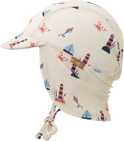 Fresk UV 50+ Zonnehoed voor kinderen 86 – Beschermende Reishoed – Hoofdbescherming Jongens - Creme - Lighthouse
