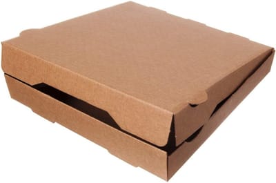 Pizza dozen - Verpakking vierkant - Warm houden - Stoomgaten - 30x30 cm - Bruin