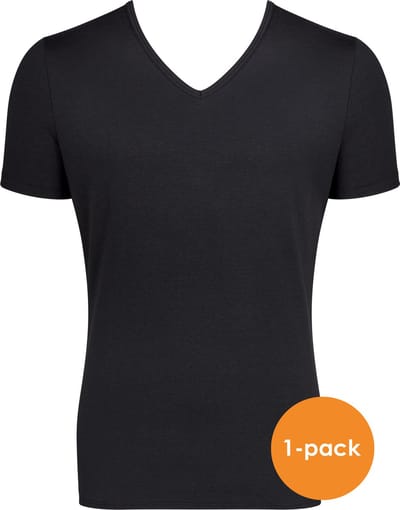 Sloggi Men GO Shirt V-Neck Slim Fit - heren T-shirt (1-pack) - zwart