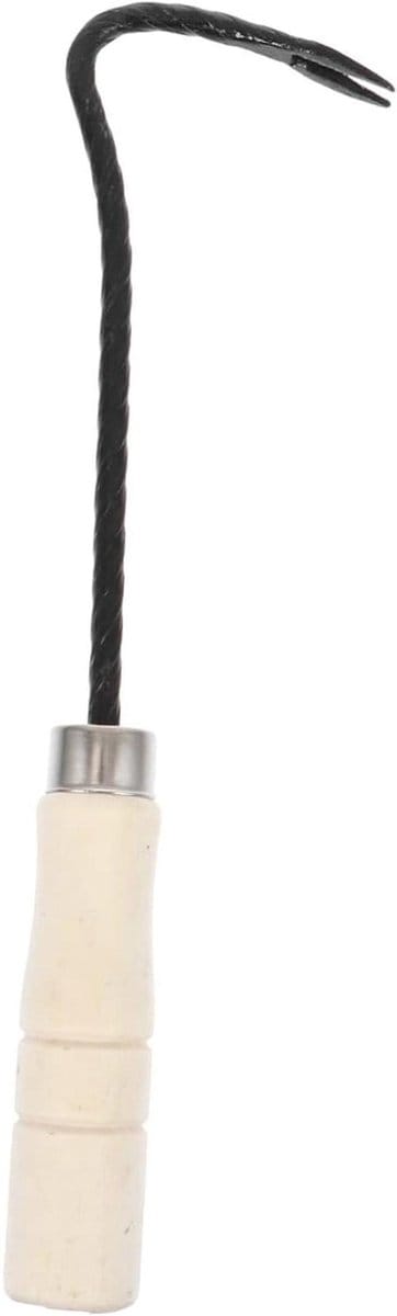 Handwieder Tool - Onkruidverwijderaar Tuin - Onkruid Wieden - Lichtgewicht & Stevig - 30 cm - Hout & Zilver