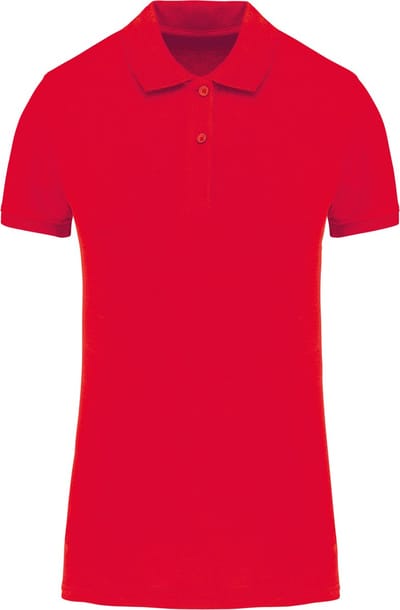 Kariban Piqué-damespolo Bio180 K2026 - Red - XS