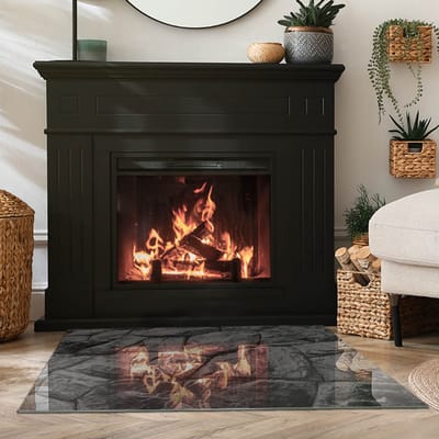 Coloray Vloerplaat Houtkachel - Plaat onder Houtkachel - 100 cm x 70 cm - Kachel Onderplaat - Grijs Vloerplaat Kachel - Vloerplaat Voor Kachel - Onderplaat Kachel - Houtkachel Vloerplaat - Plaat Kachel