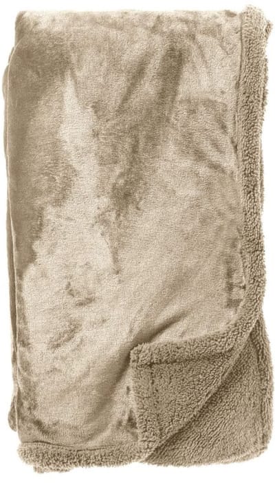 Dutch Decor - STANLEY - Plaid 150x200 cm - fleece deken met teddy en fleece - Pumice Stone - beige